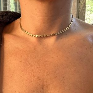 12” gold choker